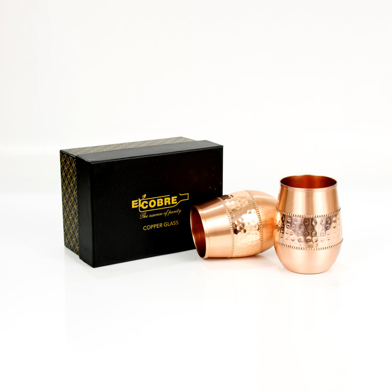 250ml Handmade Copper Drinking Glass Set