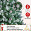 Arbre de Noël artificiel, arbre de Noël enneigé avec 64 pommes de pin, 920 pointes givrées, arbre pré-décoré-1803940305