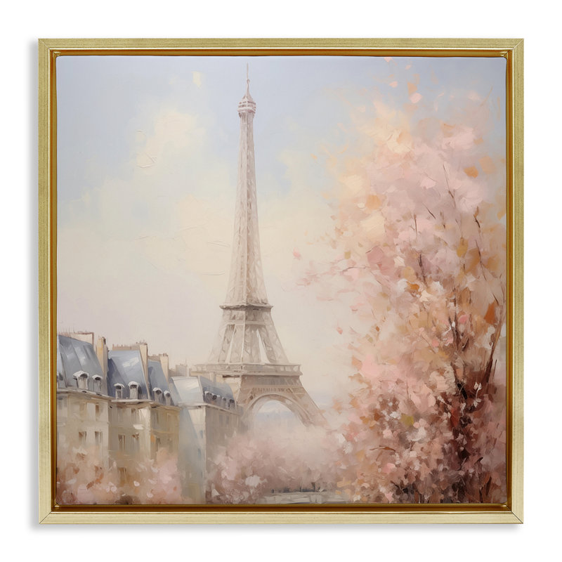 Cadre flottant Parisian Eiffel Tower Cityscape, design par Arlington Prints, H 25 po x l 25 po