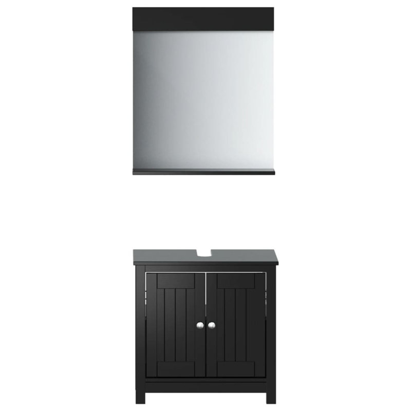 Allondra Vanity & Mirror Set, Black