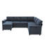 Canapé-lit modulaire en U convertible avec rangement, ports de chargement USB, porte-gobelets et revêtement en chenille, canapé-lit à 7 places-678975805