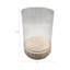Porte-bougie ouragan moderne en verre rond avec base en marbre pour décoration de table-418466550