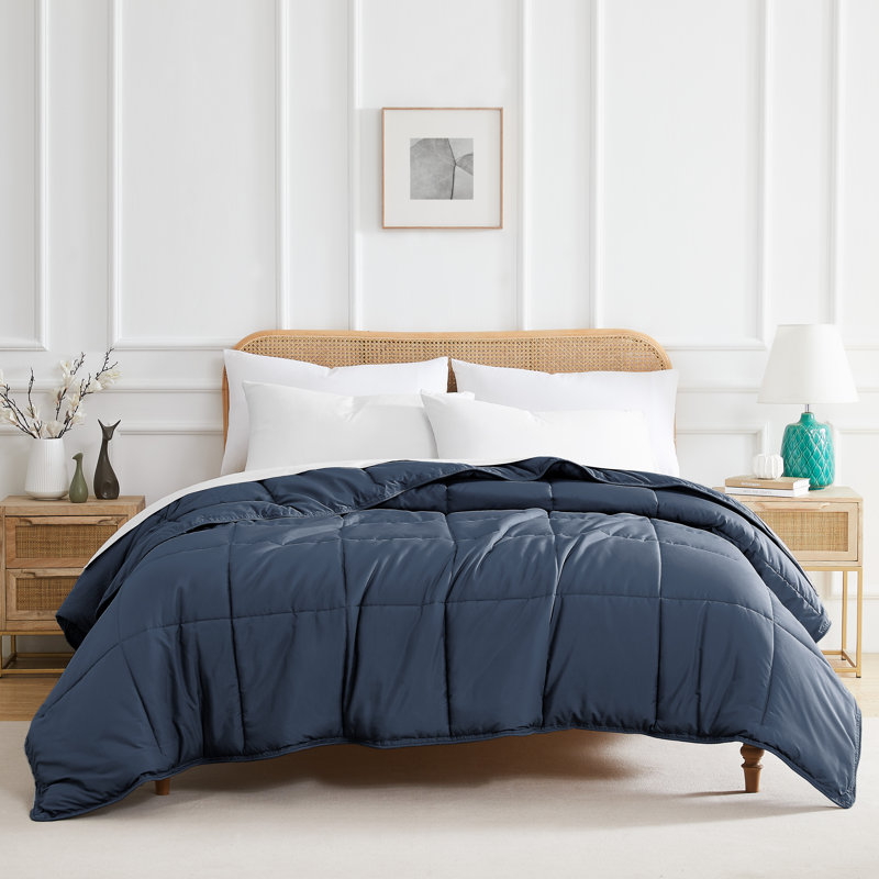 Édredon en duvet synthétique Southwest Fine Linens, Édredon simple, Bleu foncé