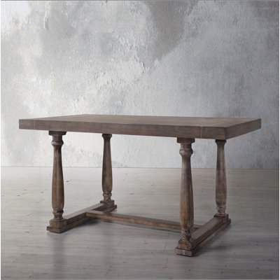 Bernard Weathered Oak Finish Dining Table