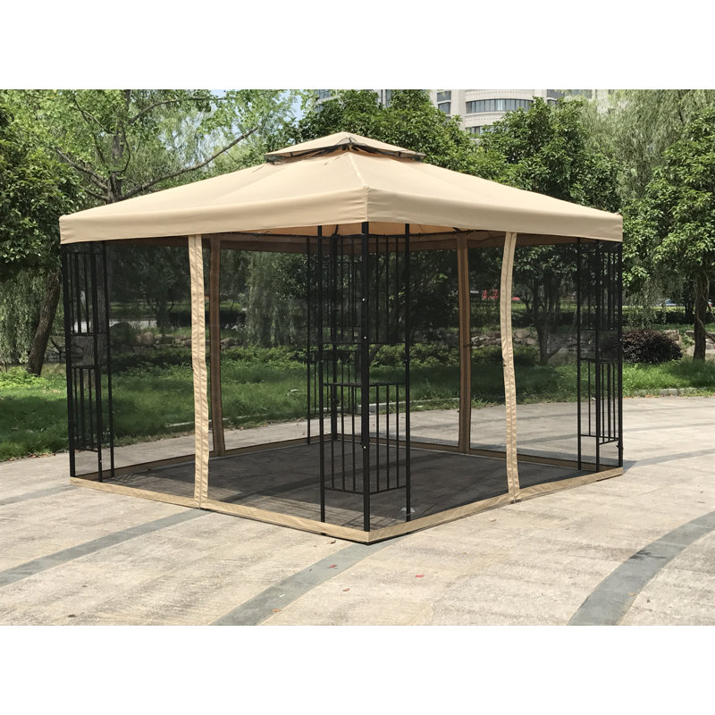 Double Roof 10 Ft. W x 10 Ft. D Steel Patio Gazebo