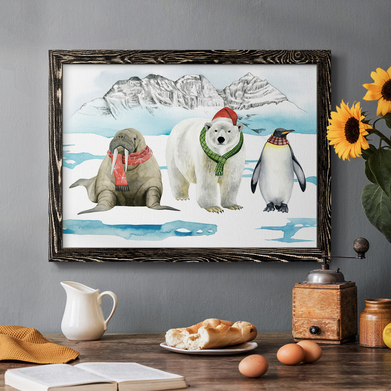 Collection d'animaux de l'Arctique A, H 26 po x l 38 po x P 1,5 po, Noir