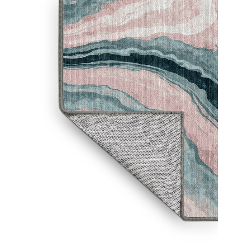 Machine Washable Gray Area Rug, Rectangle 2' x 3'