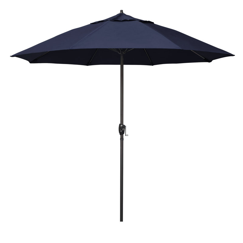 Parasol de marché 9 pi Deshaun, Toile bleu marine Sunbrella®