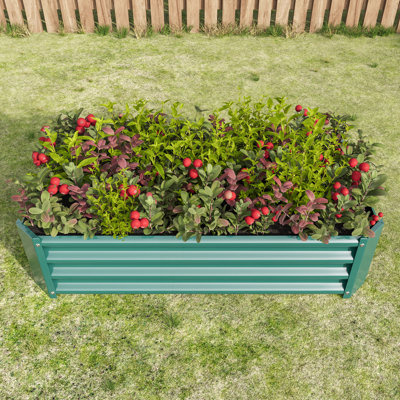  Metal Raised Rectangle Planter Beds