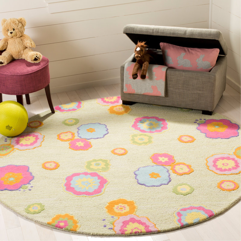 Claro Hand Tufted 80% Wool And 20% Cotton Rug, Round 6'