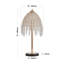Lampe de table - Cascade rétro avec abat-jour en perles de cristal et base texturée en marbre pour le salon, la chambre à coucher ou le bureau, lampe de table élégante en cristal de 19 po (ampoule non incluse), lampe de table