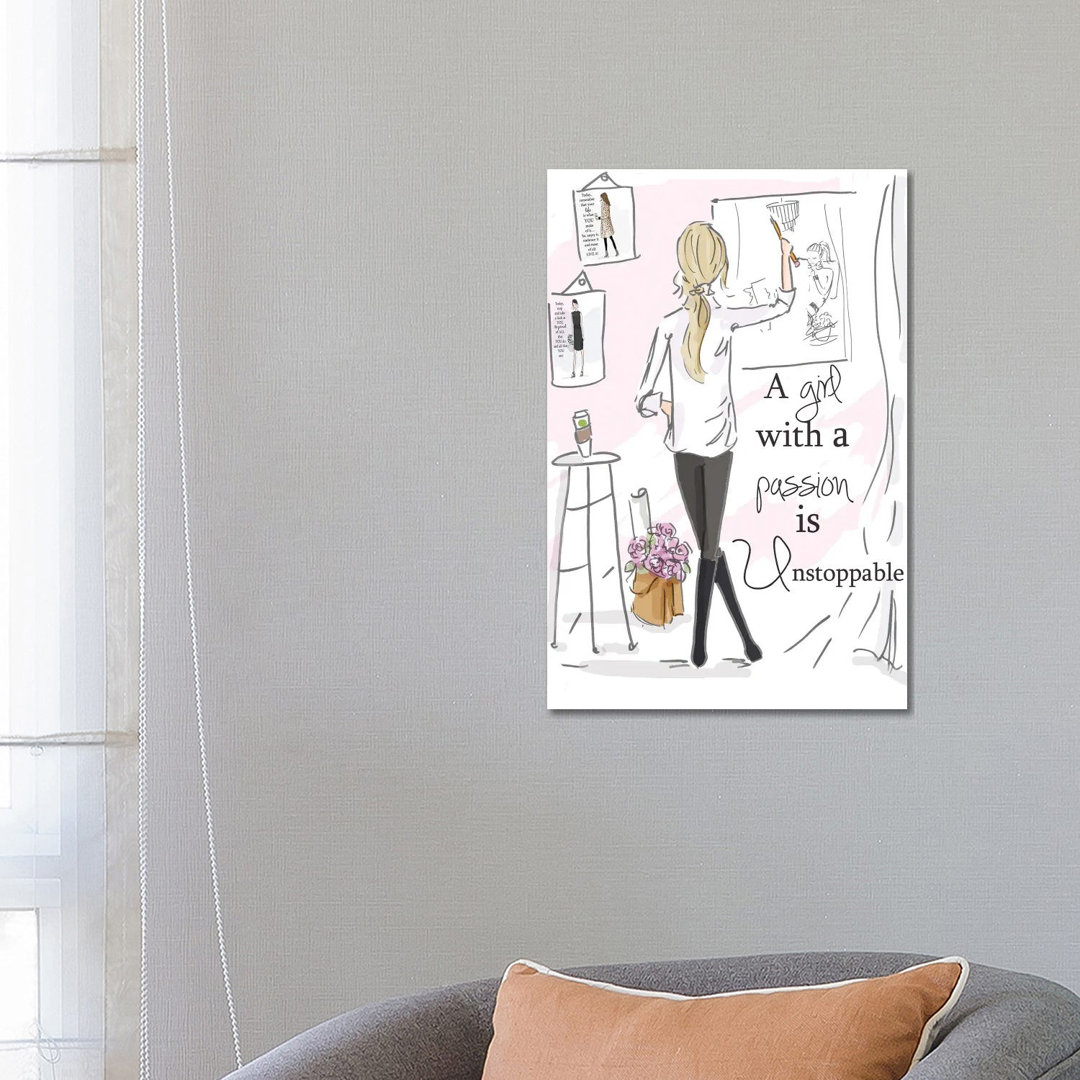 A Girl With A Passion Is... von Heather Stillufsen - Gallery-Wrapped Canvas Giclée on Canvas