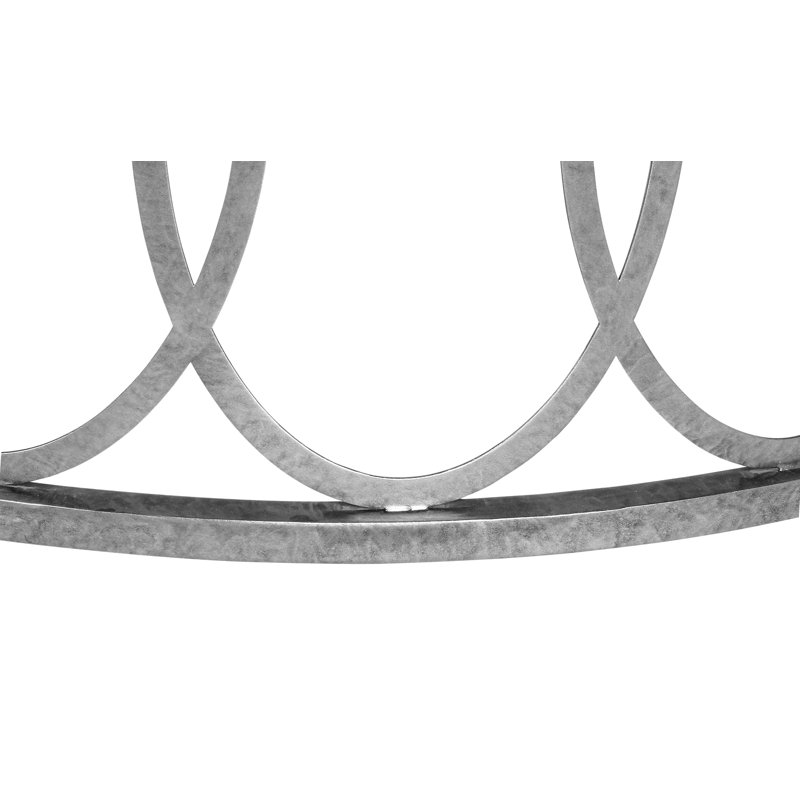 New Orleans Drum Coffee Table, Silver, Carrera Marble