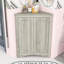 Armoire de rangement autoportante triangulaire pour salle de bain avec tablettes réglables-735184420