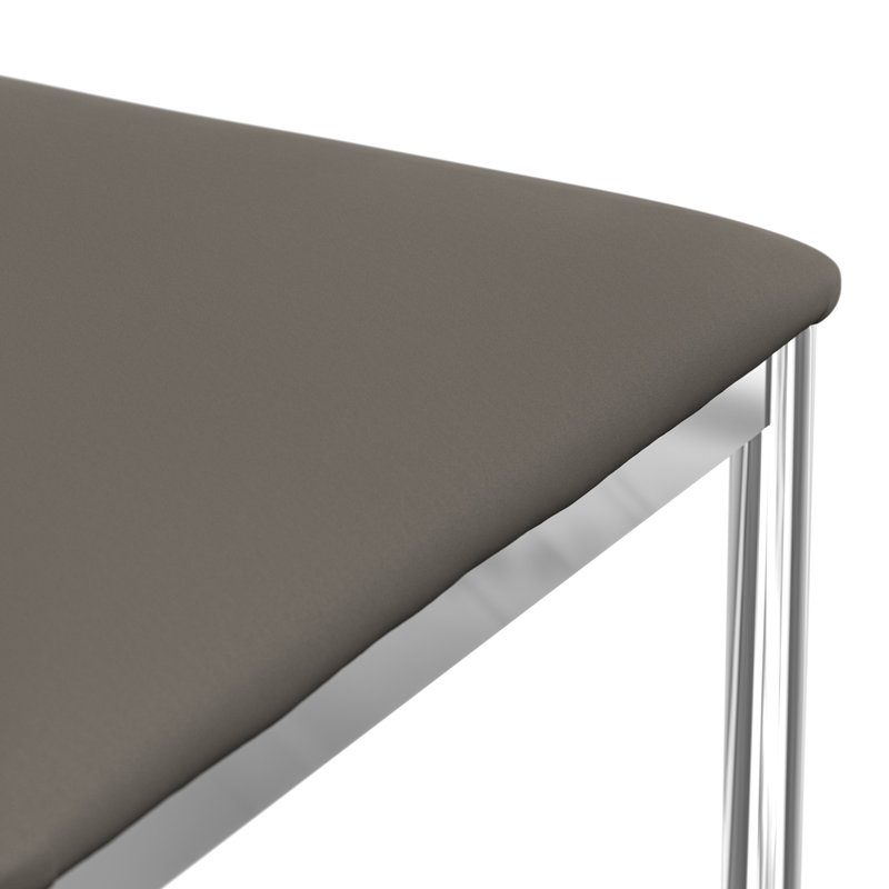 Marhill 18.1cm H Upholstered Side Chair, 4, Chrome, Grey Velvet