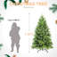 Arbre de Noël avec embouts en PE + PVC - Arbre de Noël à branches pleines avec branches à charnières, assemblage facile, support en métal stable, décoration de Noël vert classique-914633074