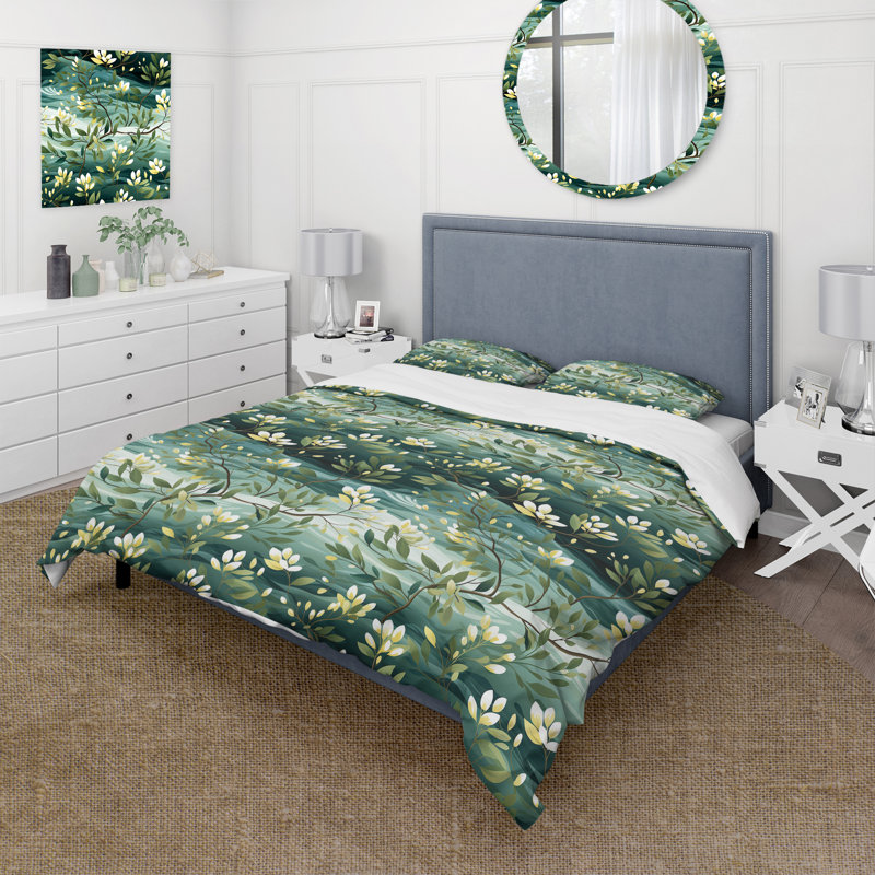 Ensemble de housse de couette Mangrove Serenity, Housse de couette simple + 1 taie décorative stan