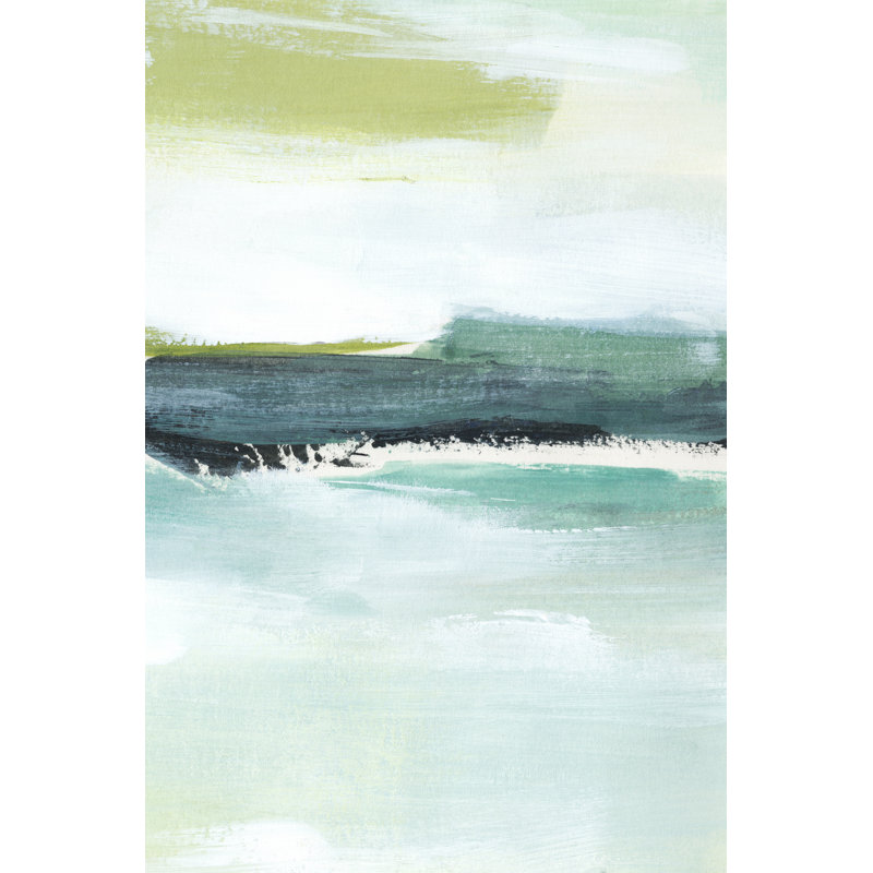 Sea Green Layers III by Annie Warren - Wrapped Canvas Painting, 46cm H x 30cm W x 3.8cm D