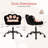 Rolling Vanity Chair, Height Adjustable Armless Desk Chair with Soft Lumbar Support, Compact Chair for Bedroom, Home Office, or Small Spaces-1449024976-1449024988