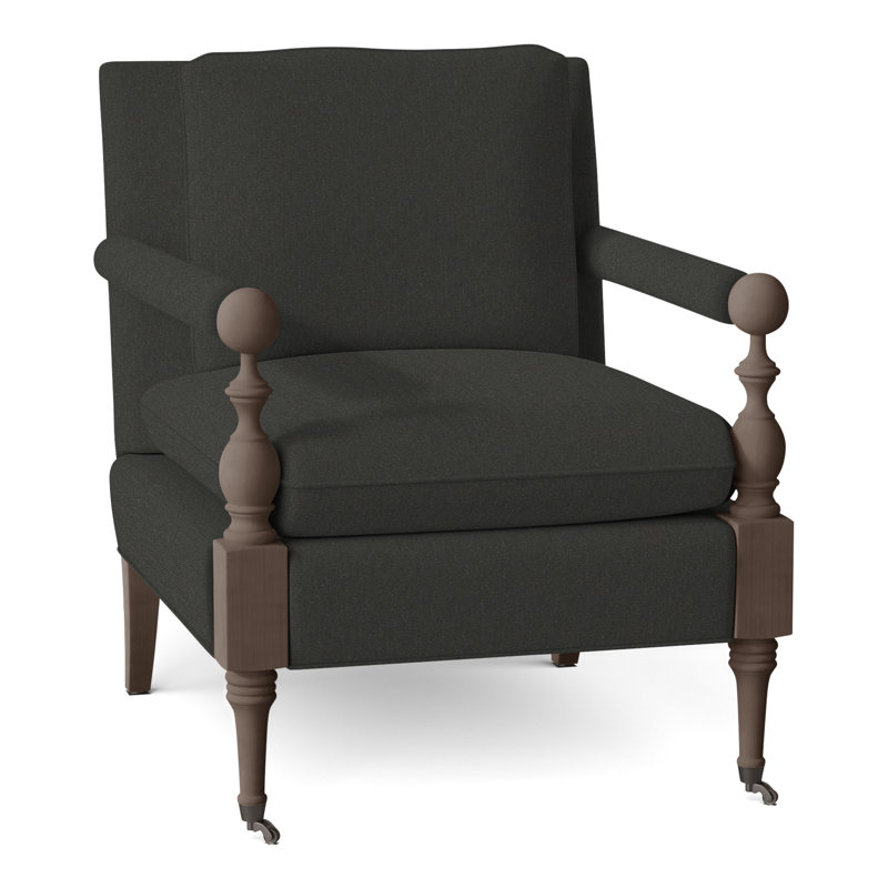 Leslie Armchair, Hazelnut, Perigold Ice Breaker White Sands