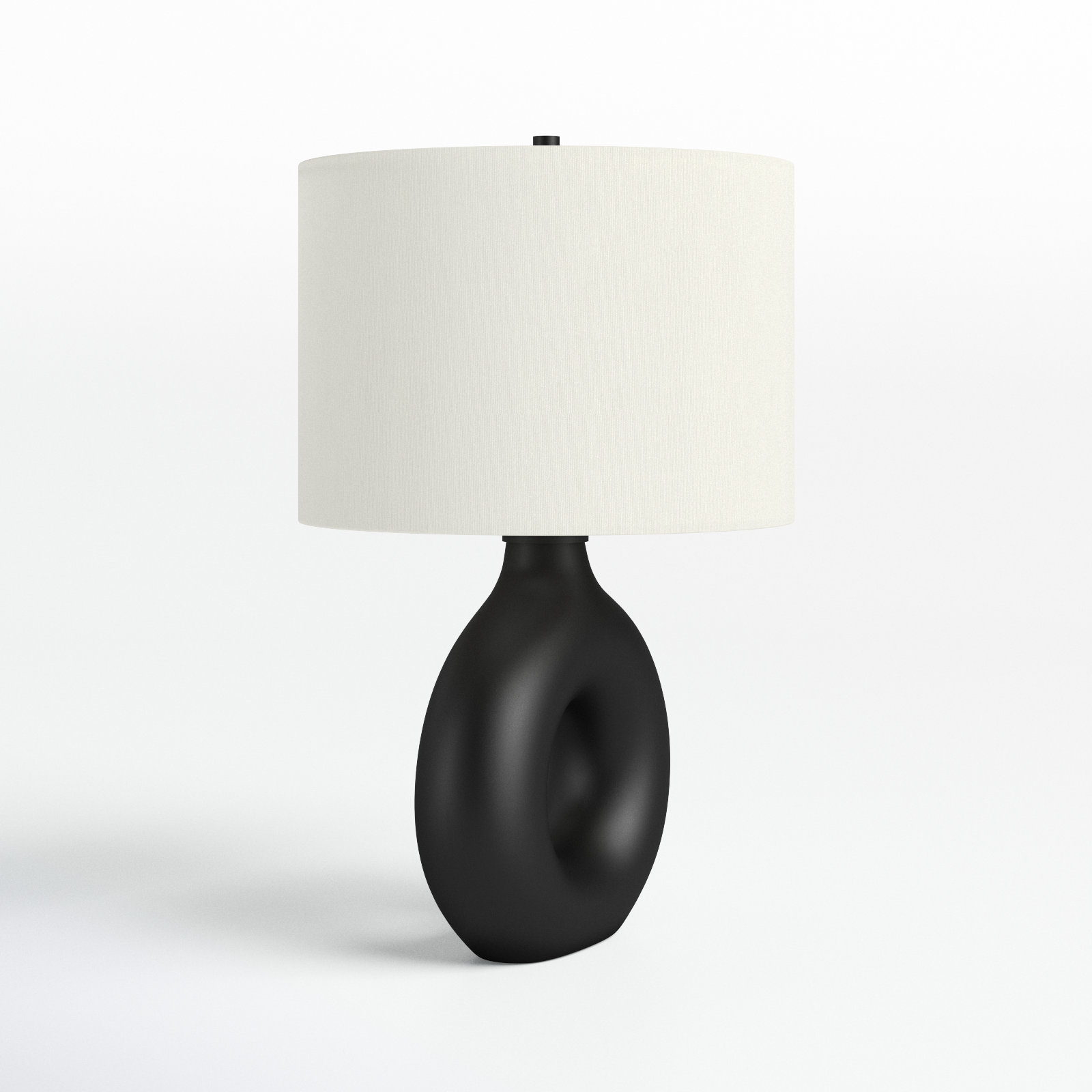 Roumel Ceramic Table Lamp, Black