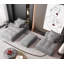 Canapé modulaire surdimensionné moderne avec repose-pieds, siège, chaise longue et accoudoirs, coussin moelleux et ensemble de bricolage, aucun assemblage requis-51991140