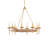 Vichy 8 - Light Dimmable Wagon Wheel Chandelier