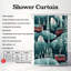 Rideau de douche Winter Train - Premium-1087366083