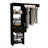Closet System, Metal Rod, Five Open Shelves, One Drawer -Black-112461794
