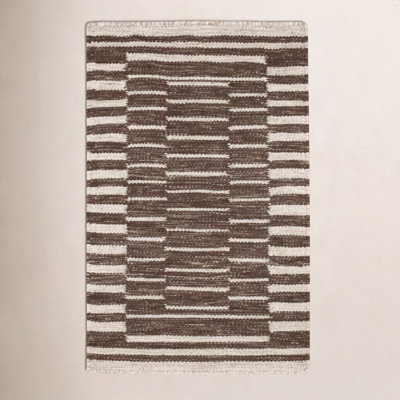 Heights Natural Hand-Woven Geometric Wool Rug