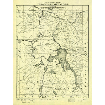 " Yellowstone National Park Map "