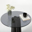 Table basse moderne avec plateau 100% verre trempé et structure 100% hêtre, 19,7 x 19,7 x 19,7 pouces | Design élégant gris foncé et noir | Démonté pour un assemblage facile | Parfait pour les espaces de vie contemporains-1199546214-1199546212