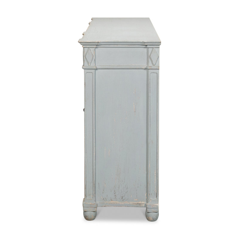 Diamond 65'' W Solid Wood Sideboard, Blue/Gray