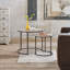 Aniyiah 2PC Round Nesting Tables Grey