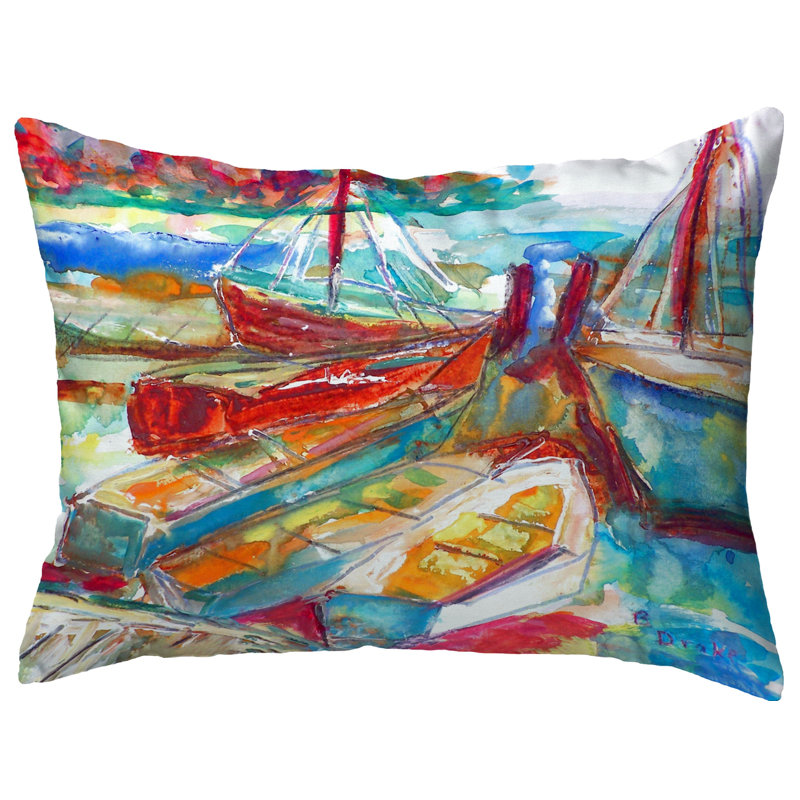 Outdoor Reversible Throw Pillow