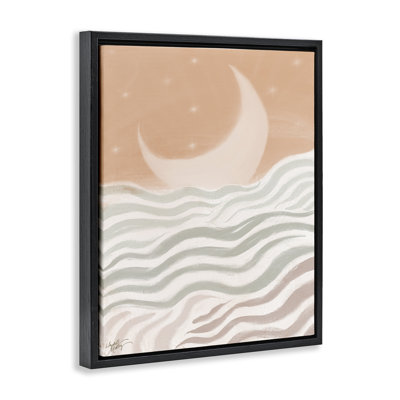 Croissant, lune sur mer, art mural encadré par Elizabeth Medley
