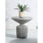 Table d'appoint en béton patiné au fini gris vieilli, plateau solide de 40 mm d'épaisseur, sans assemblage, 21 po x 21 po x 20 po, 26 lb, aspect naturel, assemblage au sol de 19 po requis, thème,