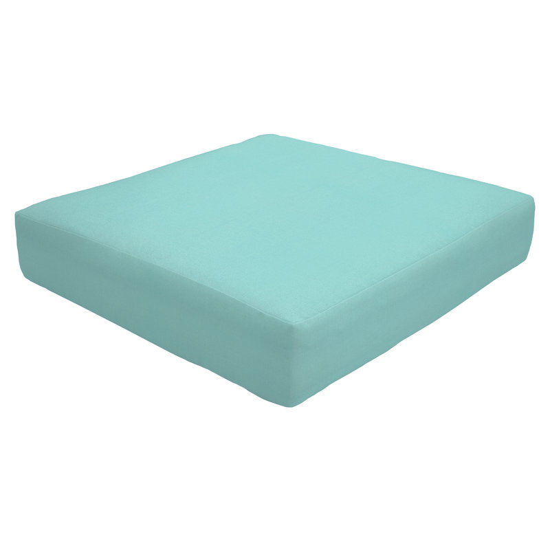 Coussin de repose-pieds Sunbrella intérieur / extérieur Knife Edge, H 5 po x l 26 po x p 24 po, Toile Sunbrella® Aruba