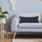 Navy Blue/White Striped Jute Bordered Lumbar Throw Pillow-349690812