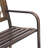 Outdoor Bench, 50 inch, Carbon Steel Metal Frame with PVC Floral Pattern Backrest and Round Edge Armrests, Weatherproof Outside Bench for Patio, Garden, Park, Yard, Front Porch, Antique Bronze