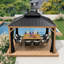 Pavillon de jardin extérieur en acier galvanisé à grain dur pour terrasse de patio 12 pi x 12 pi PURPLE LEAF-82512209