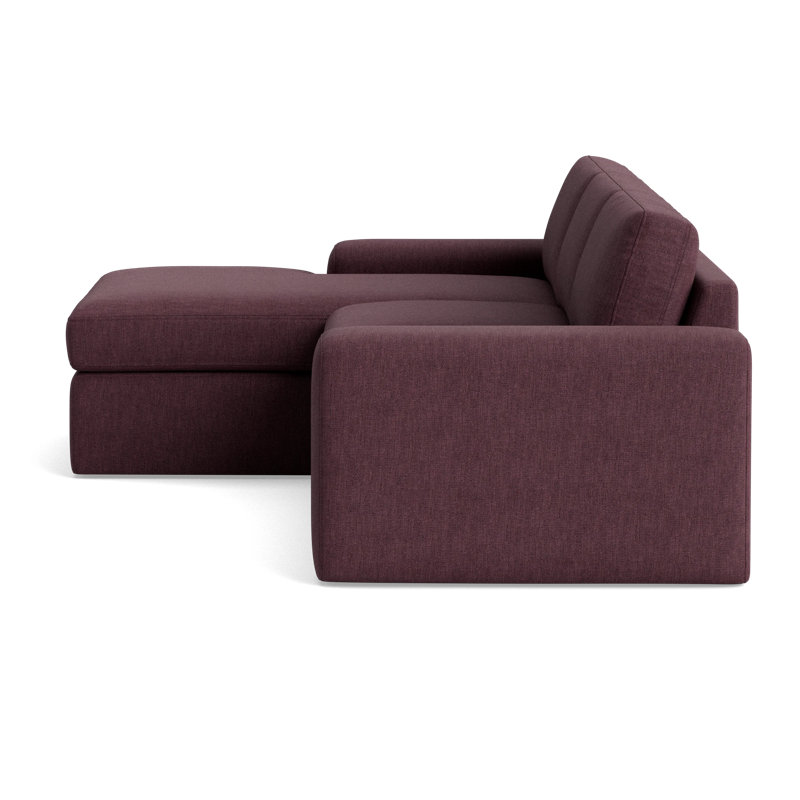 The OG Sectional, Performance Weave - Aubergine, Left Hand Facing