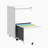 2 Drawer Metal  Mobile File Cabinet, Rolling File Cabinet With Lock For Hanging Legal/Letter/A4 Size,Fully Assembled Except Wheels-1651040785