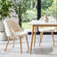 Ensemble de chaises de salle à manger ergonomiques avec velours doux