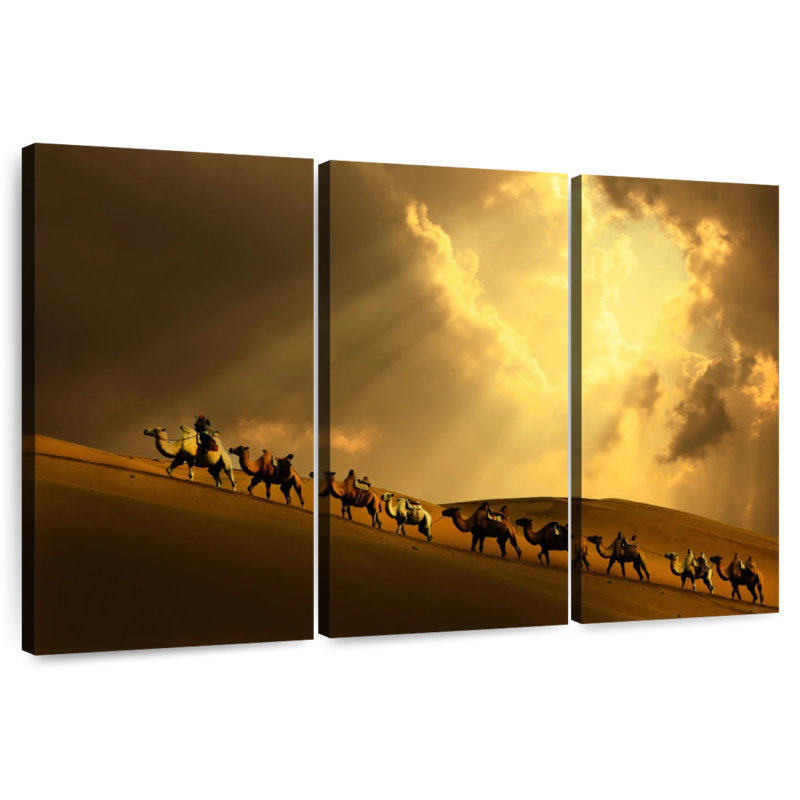 Brampt Camel Caravan Uphill, 20" H x 33" W