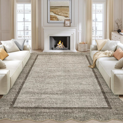 Abstract Machine Printed Area Rug