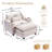 Corduroy Oversized Chair With Ottoman - 41" W Comfy Accent Chair With Usb Port, Single Sofa Chair With Cup Holders, Large Upholstered Armchair With Deep Seat Lounge Chair For Living Room-1987497954