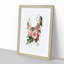 Hollyhock Flower Illustration - Framed Print-55642007-55642009