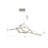 Modern 25 Light Chrome Dimmable LED chandelier with white acrylic diffusers-559414618