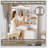 Vanity Desk With Mirror And Lights, Makeup Vanity With 2 USB Ports, Two Drawers, Three-Drawer Chest, 3 Lighting Modes, Foldable Three-Sided Mirror